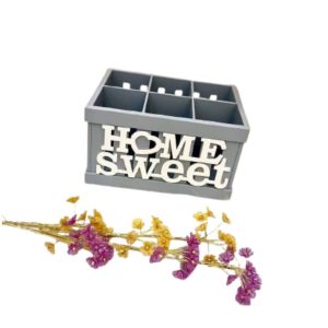 استند جاقاشقی چوبی| نظم‌دهنده فانتزی آشپزخانه با نوشته Home Sweet