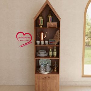 استند کودک چوبی 120×30×25 | قفسه دکوراتیو اتاق کودک با رنگ‌بندی متنوع